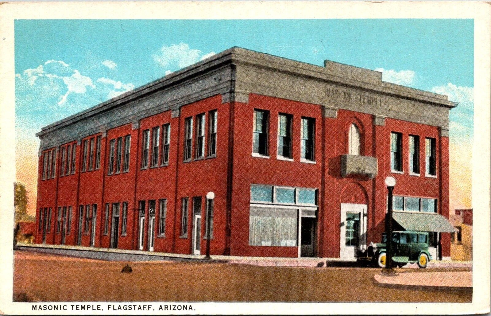 US POSTCARD MASONIC TEMPLE, FLAGSTAFF, ARIZ